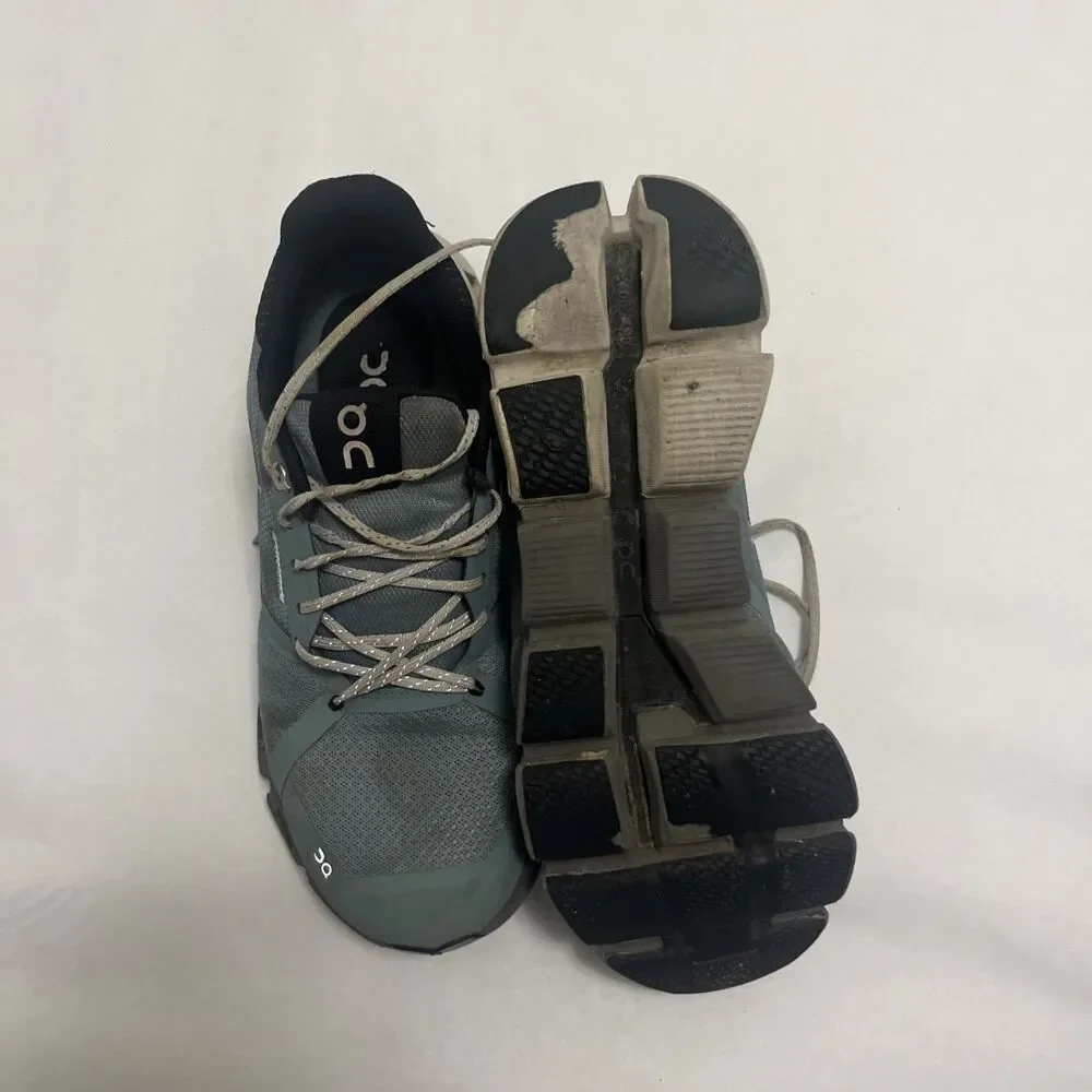 ON Cloud Shoes, Womens Size Blue White Cloudtec Road Running Trainer Lace Up 8 W